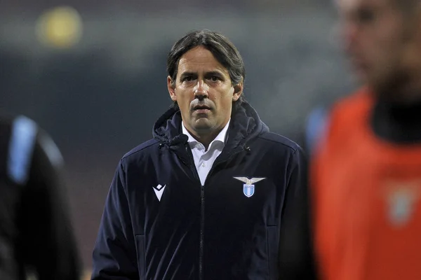 Simone Inzaghi Entrenador Lazio Durante Partido Del Campeonato Italiano Serie — Foto de Stock