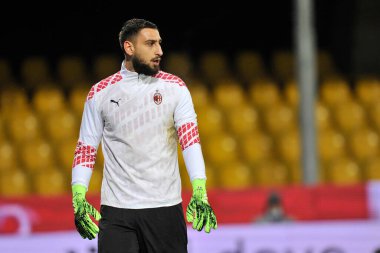 AC Milan 'ın Gianluigi Donnarumma oyuncusu, İtalya Ligi Serie A maçında Benevento-Milan final maçı 0-2, Bevento' daki Ciro Vigorito Stadyumu 'nda oynandı. İtalya, 3 Ocak 2021. 