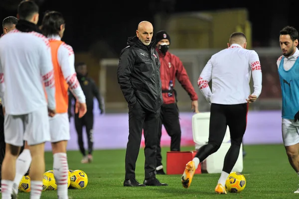 Stefano Pioli Trainer Des Mailand Während Des Spiels Der Italienischen — Stockfoto