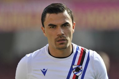 Sampdoria 'nın Emil Audero oyuncusu, Benevento ile Sampdoria arasında oynanan İtalyan SerieA Şampiyonası maçında, Benevento' daki Ciro Vigorito Stadyumu 'nda oynanan maç 1-1' dir. İtalya, 07 Şubat 2021. 