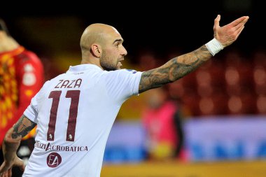 Torino 'dan Simone Zaza, Benevento ile Torino arasındaki İtalyan Serie A futbol ligi maçında Benevento, Benevento' daki Ciro Vigorito Stadyumu 'nda oynanan maçı 2-2 yendi. İtalya, 22 Ocak 2021. 