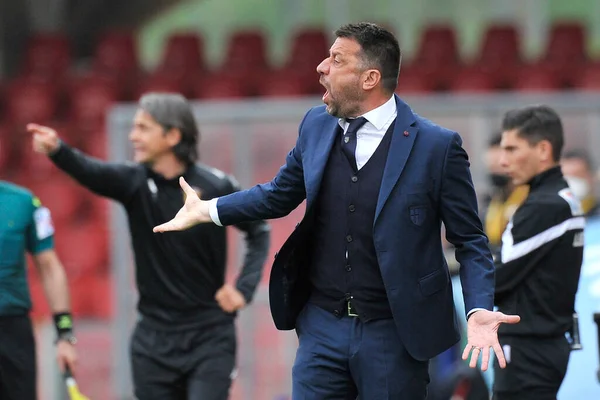 Benevento Italia Abril 2021 Roberto Aversa Entrenador Parma Durante Partido —  Fotos de Stock