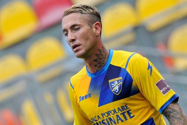 Frosinone 'den Matteo Ardemagni, Frosinone' de oynanan İtalya Serie B futbol şampiyonasının ilk maçında - Empoli final maçı 0-2, Frosinone 'deki Benito Stirpe Stadyumu' nda oynandı.