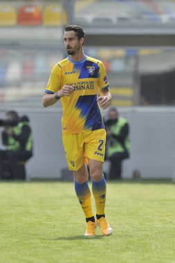 Frosinone, İtalya, 20 Mart 2021. Lecce 'den Alessandro Salvi, Frosinone ile Lecce arasındaki İtalyan ligi serisi B' nin final maçı sırasında Frosinone 'deki Benito Stirpe Stadyumu' nda oynanan maçın sonucu 0-3 oldu.. 