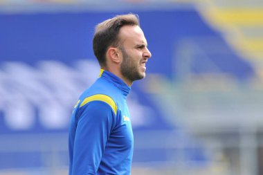 Frosinone 'den Francesco Bardi, Frosinone karşısında oynanan Frosinone - Lecce final maçı B serisi maçında Frosinone' deki Benito Stirpe Stadyumu 'nda oynandı. İtalya, 20 Mart 2021