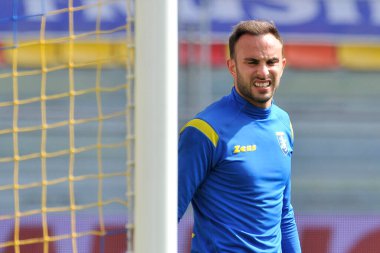 Frosinone 'den Francesco Bardi, Frosinone karşısında oynanan Frosinone - Lecce final maçı B serisi maçında Frosinone' deki Benito Stirpe Stadyumu 'nda oynandı. İtalya, 20 Mart 2021