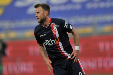 Monza 'nın Christian Gytkjaer oyuncusu, Frosinon ile Monza arasındaki İtalyan Serie B şampiyonası maçında, final maçı 2-2, Benito Stirpe Stadyumu' nda oynandı. İtalya, 02 Mart 2021. 