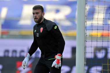Monza 'nın Michele Di Gregorio oyuncusu, Frosinon ile Monza arasındaki İtalyan Serie B şampiyonası maçında, final maçı 2-2, Benito Stirpe Stadyumu' nda oynandı. İtalya, 02 Mart 2021.