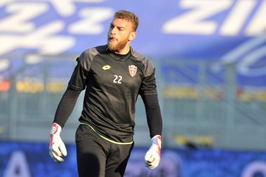 Monza 'nın Michele Di Gregorio oyuncusu, Frosinon ile Monza arasındaki İtalyan Serie B şampiyonası maçında, final maçı 2-2, Benito Stirpe Stadyumu' nda oynandı. İtalya, 02 Mart 2021. 