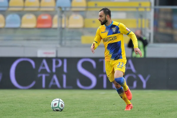 Jogador Luigi Vitale Frosinone Durante Jogo Série Liga Italiana Entre — Fotografia de Stock