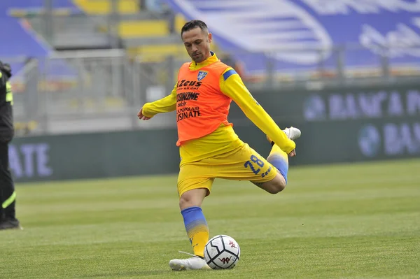 Jogador Camillo Ciano Frosinone Durante Jogo Série Liga Italiana Entre — Fotografia de Stock