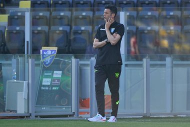 Frosinone, Italy, 02 April 2021. Fabio Grosso coach of Frosinone, during the match of the Italian Serie B championship between Frosinone vs Reggiana final result 0-0, match played at the Benito Stirpe stadium in Frosinone.  clipart