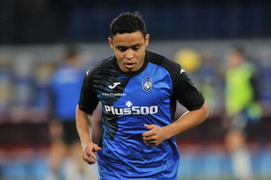 Atalanta 'dan Luis Muriel, İtalya Kupası' nın Napoli ile Atalanta arasındaki yarı final maçında Diego Armando Maradona Stadyumu 'nda oynanan maç 4-1' dir. İtalya, 3 Şubat 2021.