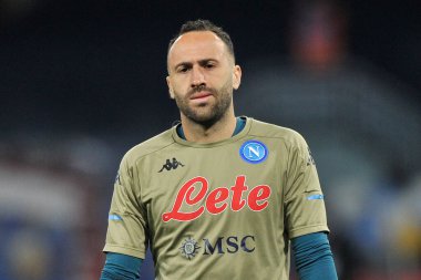 Napoli 'den David Ospina, İtalya Serie A maçında Napoli ile Bologna arasında oynanan maçın son sonucu 3-1, Diego Armando Maradona Stadyumu' nda oynandı. İtalya, 07 Mart 2021.