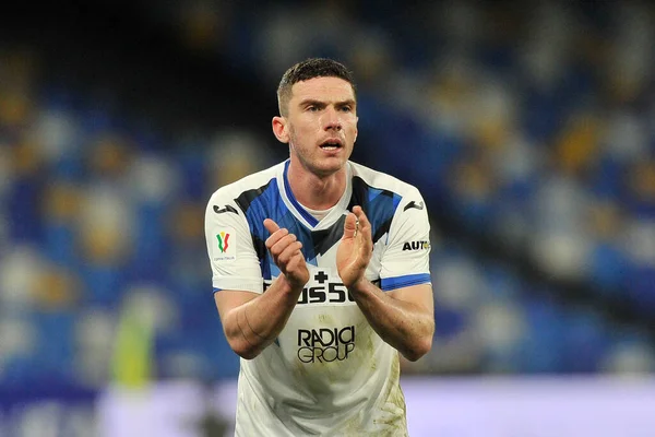 Atalanta 'nın Robin Gosens oyuncusu, İtalya Kupası' nın Napoli ile Atalanta arasındaki yarı final maçında Diego Armando Maradona Stadyumu 'nda oynanan maç 4-1' dir. İtalya, 3 Şubat 2021.