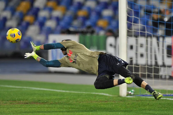 Napoli 'den David Ospina, İtalya Serie A maçında Napoli ile Bologna arasında oynanan maçın son sonucu 3-1, Diego Armando Maradona Stadyumu' nda oynandı. İtalya, 07 Mart 2021.