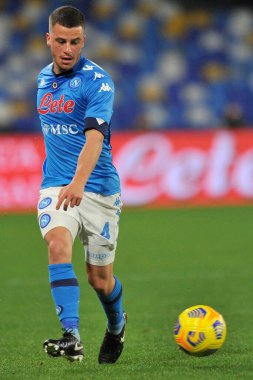 Napoli 'den Diego Demme, İtalya Serie A maçında Napoli ile Bologna arasında oynanan maçın sonucu 3-1, Diego Armando Maradona Stadyumu' nda oynandı. İtalya, 07 Mart 2021.