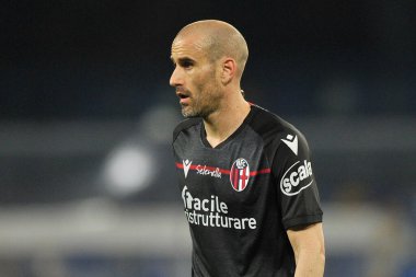 Bologna 'lı Rodrigo Palacio oyuncusu, İtalya Serie A maçında Napoli ile Bologna arasında oynanan maçın sonucu 3-1, Diego Armando Maradona Stadyumu' nda oynandı. İtalya, 07 Mart 2021.