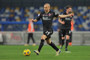 Bologna 'lı Rodrigo Palacio oyuncusu, İtalya Serie A maçında Napoli ile Bologna arasında oynanan maçın sonucu 3-1, Diego Armando Maradona Stadyumu' nda oynandı. İtalya, 07 Mart 2021.