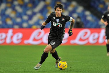 Empoli 'li Ryder Matos, Napoli ile Empoli arasındaki İtalya Kupası maçında, Napoli' deki Diego Armando Maradona Stadyumu 'nda oynanan final maçı 3-2' dir. İtalya, 13 Ocak 2021.