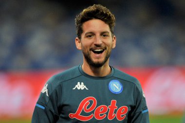 Dries Mertens player of Napoli, during the Italian Cup match between Napoli vs Empoli final result 3-2, match played at the Diego Armando Maradona stadium in Naples. Italy, January 13, 2021. clipart