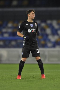 Empoli 'li Samuele Damiani, Napoli ile Empoli arasındaki İtalya Kupası maçında, Napoli' deki Diego Armando Maradona Stadyumu 'nda oynanan final maçı 3-2' dir. İtalya, 13 Ocak 2021.