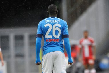 Napoli 'nin Kalidou Koulibaly oyuncusu, İtalya Ligi Serie A maçında Napoli - Fiorentina final maçı 5-0, Diego Armando Maradona Stadyumu' nda oynandı. İtalya, 17 Ocak 2021.