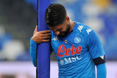 Napoli 'li Lorenzo Insigne, Napoli ile Cenova arasındaki İtalya SerieA şampiyonası maçında Napoli' deki San Paolo Stadyumu 'nda oynanan maçın son maçı 6-0' dı..