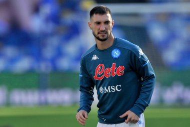 Napoli 'li Matteo Politano oyuncusu, Napoli ile Sampdoria arasındaki İtalyan futbol ligi maçında, Napoli' deki Diego Armando Maradona Stadyumu 'nda oynanan final maçı 2-1' dir. İtalya, 13 Aralık 2020.