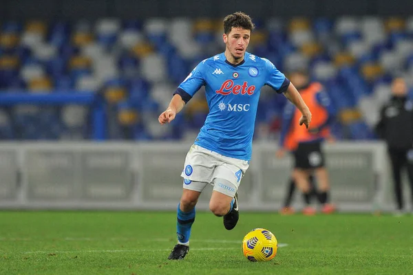 Diego Demme Jogador Napoli Durante Jogo Copa Itália Entre Napoli — Fotografia de Stock