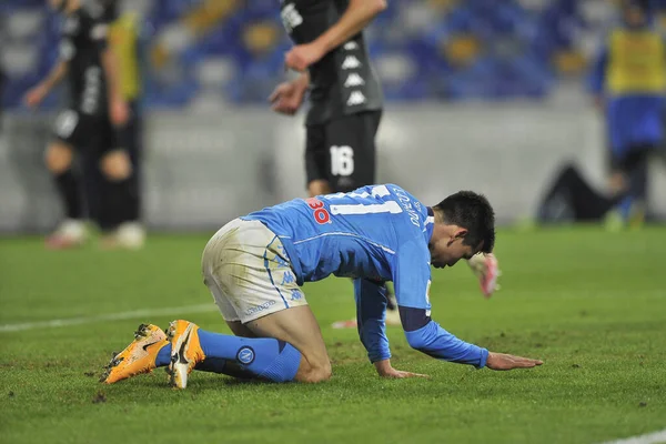 Hirving Lozano Spelare Neapel Den Italienska Cupen Matchen Mellan Neapel — Stockfoto