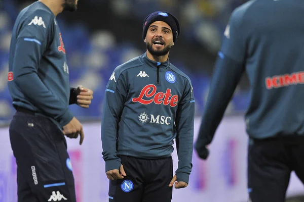 Lorenzo Insigne Jugador Napoli Durante Partido Copa Italia Entre Napoli — Foto de Stock