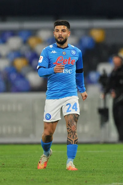 Lorenzo Insign Player Napoli Κατά Διάρκεια Του Αγώνα Ιταλικού Κυπέλλου — Φωτογραφία Αρχείου