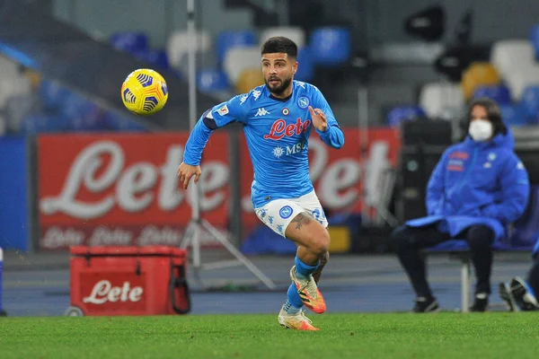 Lorenzo Insigne Gracz Napoli Podczas Meczu Pucharu Włoch Między Napoli — Zdjęcie stockowe