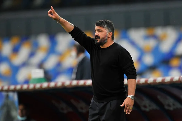 Gennaro Gattuso Entrenador Napoli Durante Partido Serie Italianaun Campeonato Entre —  Fotos de Stock