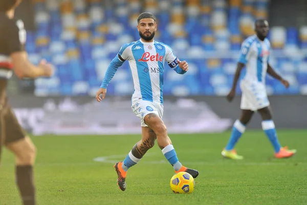 Lorenzo Insigne Jogador Napoli Durante Jogo Liga Italiana Futebol Entre — Fotografia de Stock