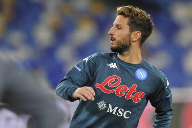 Napoli 'li Dries Mertens' in Napoli 'deki San Paolo Stadyumu' nda oynanan Napoli ile Sassuolo arasındaki SerieA futbol şampiyonası maçında 0-2 'lik final maçı. İtalya, 01 Kasım 2020. 