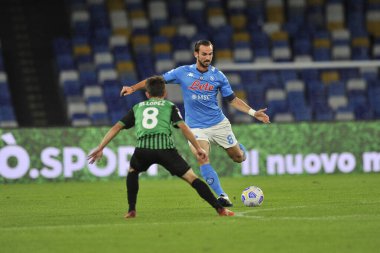 Napoli 'nin Fabian Ruiz oyuncusu, Napoli ile Sassuolo arasındaki SerieA futbol şampiyonası maçında Napoli' deki San Paolo Stadyumu 'nda oynanan final maçı 0-2' dir. İtalya, 01 Kasım 2020. 