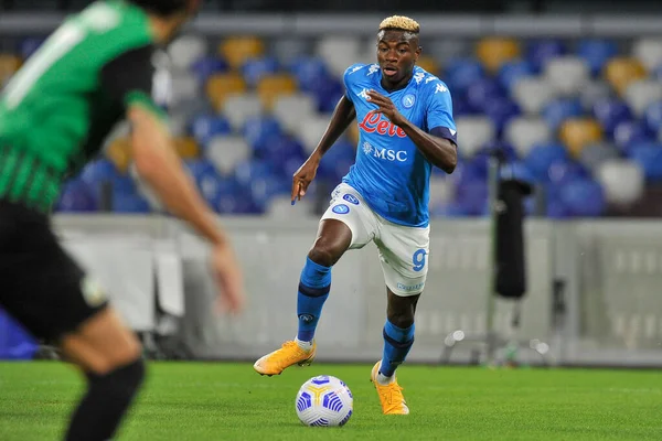 Victor Osimhen Jugador Napoli Durante Serieun Partido Campeonato Fútbol Entre — Foto de Stock