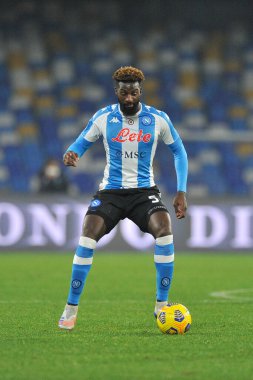 Napoli 'nin Timoue Bakayoko oyuncusu, Napoli ile Torino 1-1 arasındaki İtalyan Serie A futbol şampiyonası maçında, Napoli' nin Diego Armando Maradona Stadyumu 'nda oynandı. İtalya, 23 Aralık 2020. 