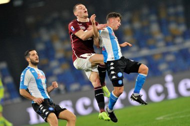 Napoli 'li Diego Demme, Napoli' deki Diego Armando Maradona Stadyumu 'nda oynanan Napoli ile Torino 1-1 arasındaki İtalyan Serie A futbol şampiyonası maçında oynadı. İtalya, 23 Aralık 2020.