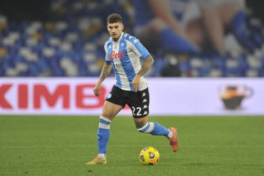 Napoli 'li Giovanni Di Lorenzo, Napoli' deki Diego Armando Maradona Stadyumu 'nda oynanan Napoli ile Torino 1-1 arasındaki İtalyan Serie A futbol şampiyonası maçında oynadı. İtalya, 23 Aralık 2020. 
