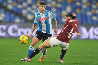 Napoli 'li Giovanni Di Lorenzo, Napoli' deki Diego Armando Maradona Stadyumu 'nda oynanan Napoli ile Torino 1-1 arasındaki İtalyan Serie A futbol şampiyonası maçında oynadı. İtalya, 23 Aralık 2020. 
