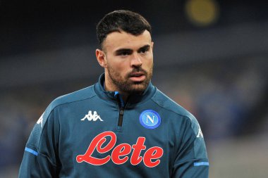 Napoli 'den Andrea Petagna, Napoli ile Atalanta arasında oynanan İtalya Kupası yarı final maçında Diego Armando Maradona Stadyumu' nda oynanan maçın sonucu 0-0 oldu. İtalya, 3 Şubat 2021. 
