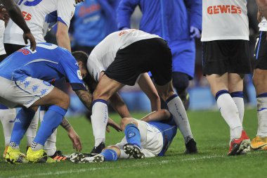 Napoli 'den Diego Demme, Napoli ile Atalanta arasında oynanan İtalya Kupası yarı final maçında Diego Armando Maradona Stadyumu' nda oynanan maçın sonucu 0-0 oldu. İtalya, 3 Şubat 2021. 