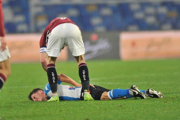 Napoli 'li Diego Demme, Napoli' deki Diego Armando Maradona Stadyumu 'nda oynanan Napoli ile Torino 1-1 arasındaki İtalyan Serie A futbol şampiyonası maçında oynadı. İtalya, 23 Aralık 2020. 