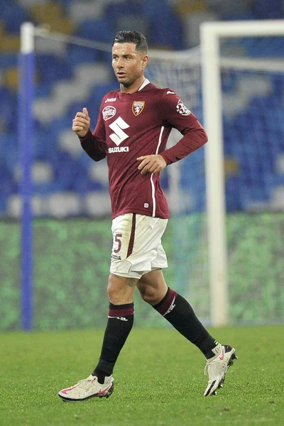 トリノのシモーネ ヴェルディ選手は イタリアのセリエAの試合中にナポリ対トリノ1 1の間のサッカー選手権は ナポリのディエゴ アルマンド マラドーナスタジアムで行われた試合に出場しました イタリア 2020年12月23日 — ストック写真