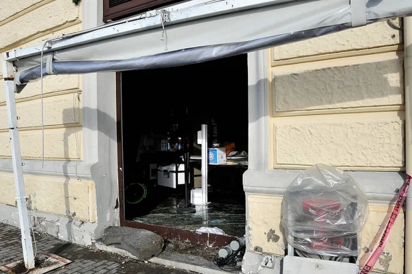 Der Sehr Starke Sturm Der Die Strandpromenade Von Neapel Traf — Stockfoto