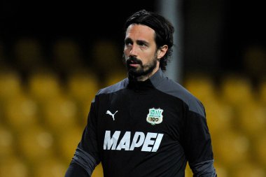 Sassuolo 'lu Andrea Consigli, Benevento - Sassuolo final maçı arasında oynanan İtalya Ligi Serie A maçında Benevento Vigorito Stadyumu' nda oynanan maçta 0-1 yenildi. İtalya, 12 Nisan 2021.