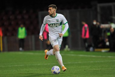 Sassuolo takımının oyuncusu Giorgios Kyriakopoulos, Benevento-Sassuolo maçında Benevento-Sassuolo maçı arasında oynanan maçta Benevento 'daki Ciro Vigorito Stadyumu' nda oynanmıştır. İtalya, 12 Nisan 2021. 